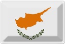Blechschild 12x18 cm Zypern Cyprus Flagge Fahne Wappen