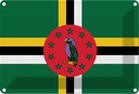 Blechschild 12x18 cm Dominicas Dominica Flagge Fahne Wappen