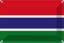 Blechschild 12x18 cm Gambias the Gambia Flagge Fahne Wappen