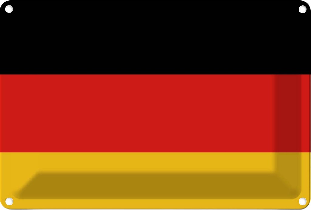 [LA-115354-1812] Blechschild 12x18 cm Deutschlands Germany Flagge Fahne Wappen
