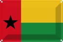 Blechschild 12x18 cm Guinea-Bissaus Guinea-Bissau Flagge Fahne Wappen