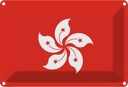 Blechschild 12x18 cm Hongkongs Hong Kong Flagge Fahne Wappen