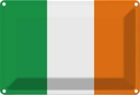 Blechschild 12x18 cm Irlands Ireland Flagge Fahne Wappen