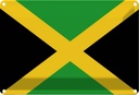 Blechschild 12x18 cm Jamaikas Jamaica Flagge Fahne Wappen
