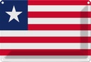 Blechschild 12x18 cm Liberias Liberia Flagge Fahne Wappen