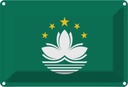 Blechschild 12x18 cm Macaus Macau Flagge Fahne Wappen