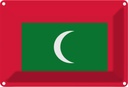 Blechschild 12x18 cm Malediven the Maldives Flagge Fahne Wappen