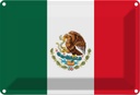 Blechschild 12x18 cm Mexikos Mexico Flagge Fahne Wappen