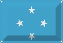 Blechschild 12x18 cm Mikronesiens Micronesia Flagge Fahne Wappen