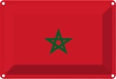 Blechschild 12x18 cm Marokkos Morocco Flagge Fahne Wappen