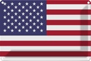 Blechschild 12x18 cm Vereinigte Staaten United States Amerika USA Flagge Fahne Wappen