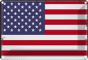 Blechschild 12x18 cm Vereinigte Staaten States Amerika USA Flagge Fahne Wappen