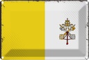Blechschild 12x18 cm Vatikanstadt Vatican Wappen City Abenteuer Reisen Straße Stadt Urlaub Flagge Fahne