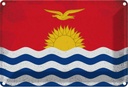 Blechschild 12x18 cm Kiribati Vintage Flagge Fahne Wappen