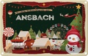 Blechschild 12x18 cm Weihnachten aus ANSBACH