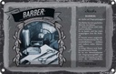 Blechschild 12x18 cm Barber Stylist Beruf Arbeit