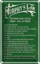 Blechschild 18x12 cm Murphy's Law Anything That Can