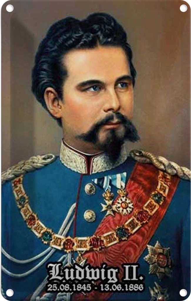 Blechschild 18x12 cm Nostalgie König Ludwig II