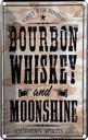 Blechschild 18x12 cm Bourbon Whiskey only thr finest