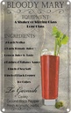 Blechschild 18x12 cm bloody mary Cocktail ingredient
