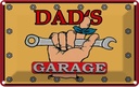 Blechschild 12x18 cm dad´s Garage Papa Werkstatt
