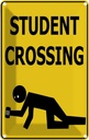 Blechschild 18x12 cm student crossing Bier