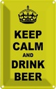 Blechschild 18x12 cm keep calm and drink beer
