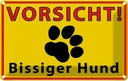 Blechschild 12x18 cm Tiere Vorsicht bissiger Hund Warnschild Hinweisschild Sicherheit