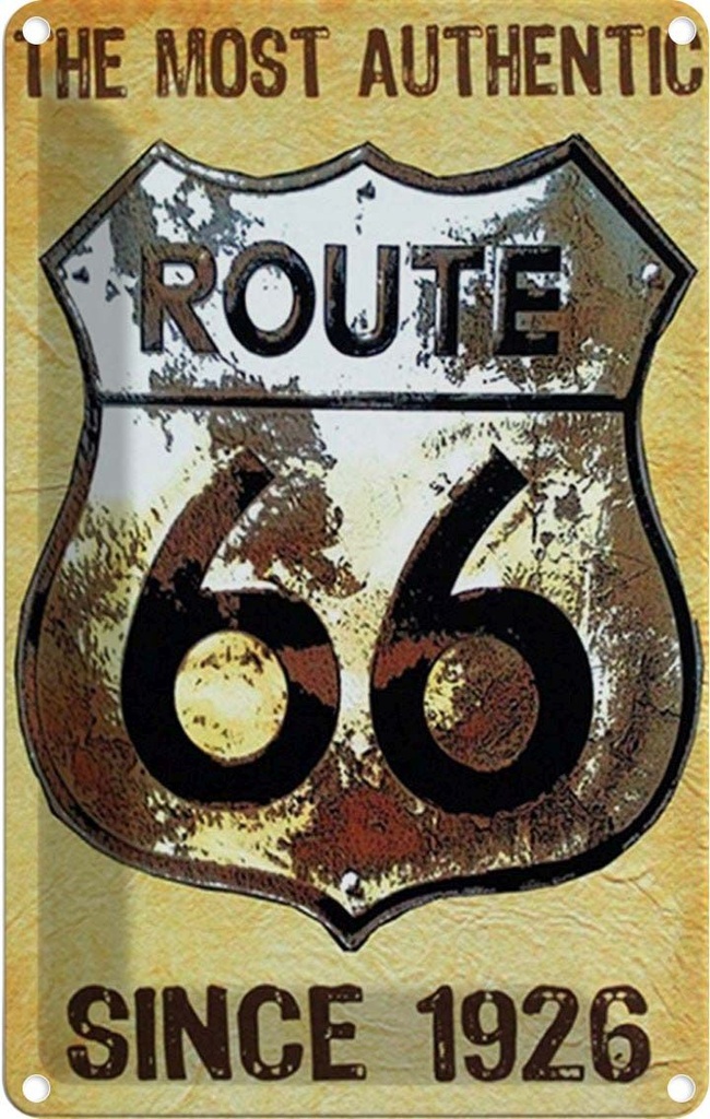 [LA-1781475] Blechschild 18x12 cm Retro Wappen Route 66 since 1926 USA