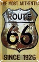 Blechschild 18x12 cm Retro Wappen Route 66 since 1926 USA