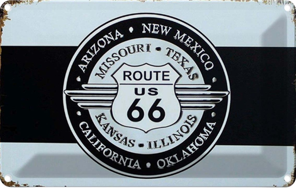Blechschild 12x18 cm Retro Rote US 66 Arizona new mexico