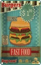 Blechschild 18x12 cm fast food Burgers buy now wifi Amerika USA American Diner