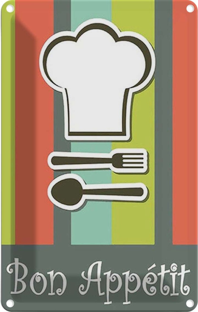 Blechschild 18x12 cm bon Appetit Restaurant