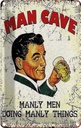 Blechschild 18x12 cm Retro Man Cave manly men manly things