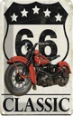 Blechschild 18x12 cm Retro classic 66 5 Sterne