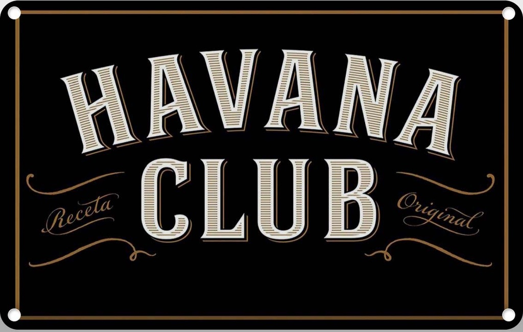 Blechschild 12x18 cm Havana Club