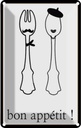 Blechschild 18x12 cm Bon appetit!