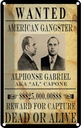 Blechschild 18x12 cm wanted Alphonse Gabriel american