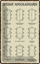 Blechschild 18x12 cm Dressur Hufschlagfiguren