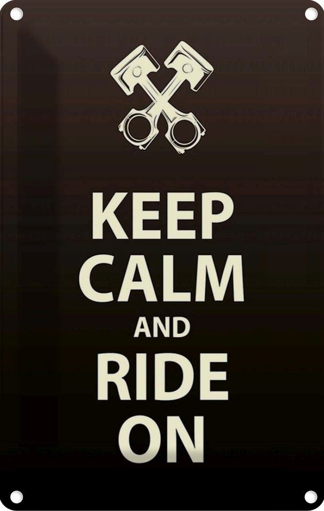 Blechschild 18x12 cm Keep Calm and Ride on