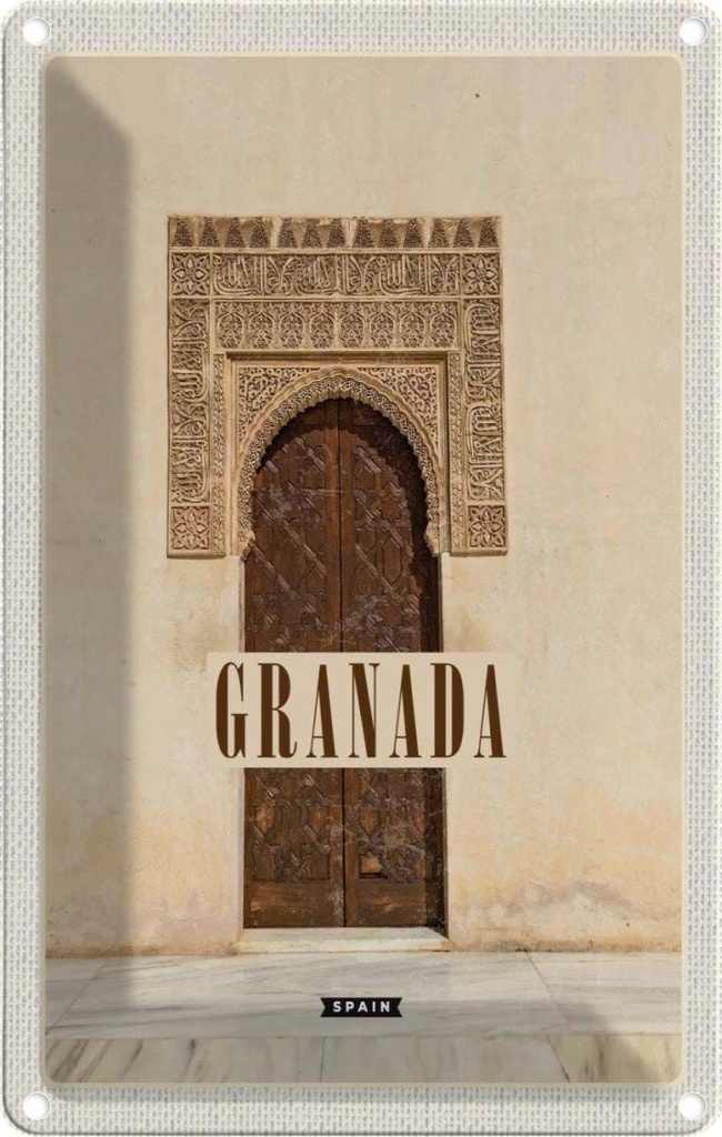 [LA-1781809] Blechschild 18x12 cm Granada Spain Tourismus Poster Bildmotiv Reisemotiv Abenteuer Reisen Urlaub