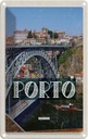 Blechschild 18x12 cm Porto Portugal Reisen Urlaub Brücke Ponte Dom Luís I Bildmotiv Reisemotiv Abenteuer