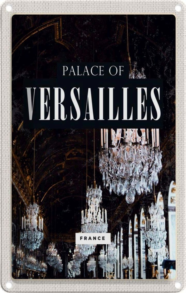 [LA-1781854] Blechschild 18x12 cm Palace of Versailles France Schloss Bildmotiv Reisemotiv Abenteuer Reisen Urlaub