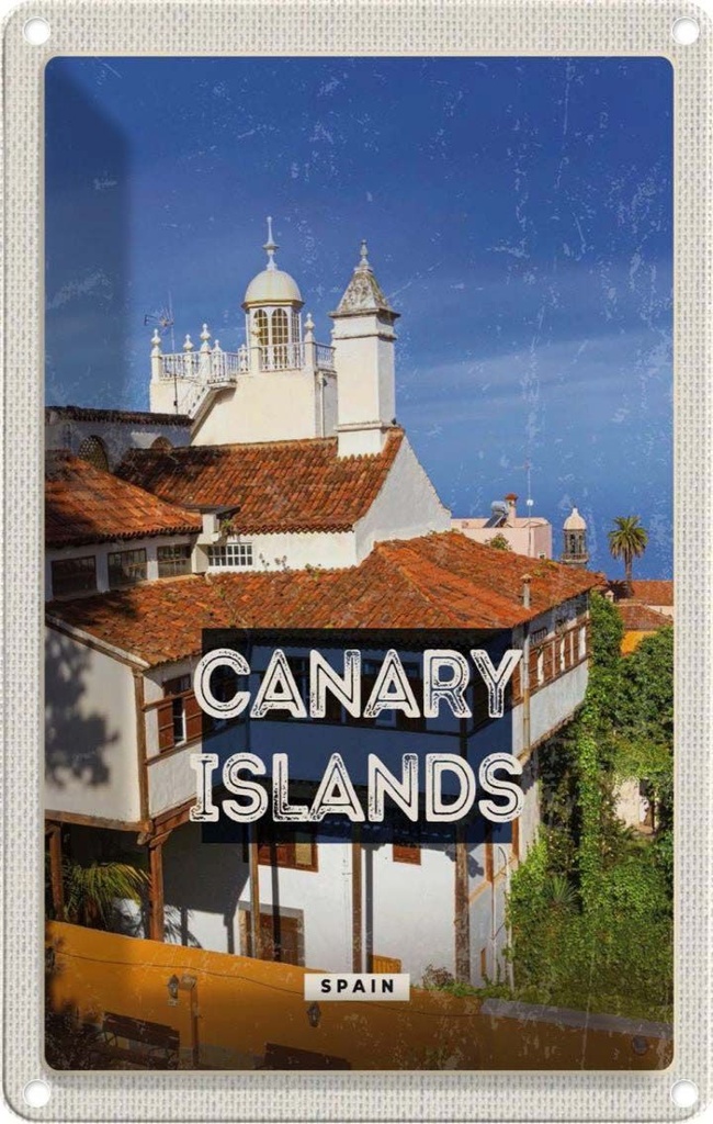 [LA-1781872] Blechschild 18x12 cm Canara Islands Spainsziel Bildmotiv Reisemotiv Abenteuer Reisen Urlaub