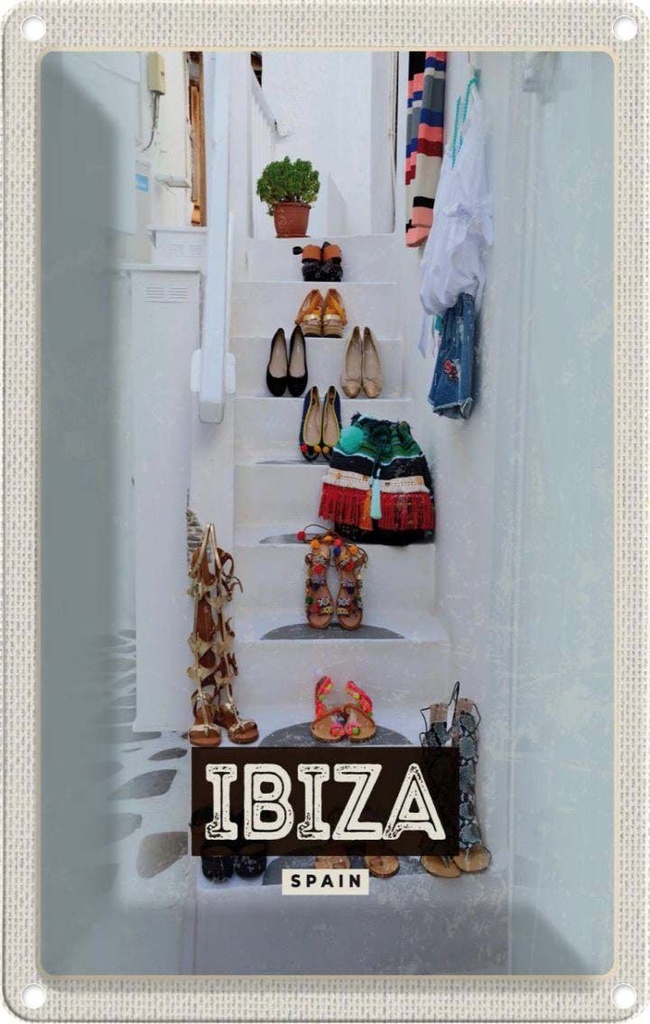 [LA-1781887] Blechschild 18x12 cm Ibiza SpainMeer Geschenk Bildmotiv Reisemotiv Abenteuer Reisen Urlaub