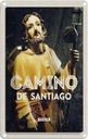 Blechschild 18x12 cm Retro Camino de Santiago Sculptur Bildmotiv Reisemotiv Abenteuer Reisen Urlaub