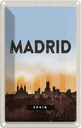 Blechschild 18x12 cm Madrid Spain Retro Malerisches Bild Bildmotiv Reisemotiv Abenteuer Reisen Urlaub