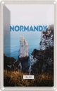 Blechschild 18x12 cm Normandy France weiße Felse Meer Bildmotiv Reisemotiv Abenteuer Reisen Urlaub