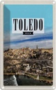 Blechschild 18x12 cm Toledo Spain Panorama Stadt Bildmotiv Reisemotiv Abenteuer Reisen Urlaub