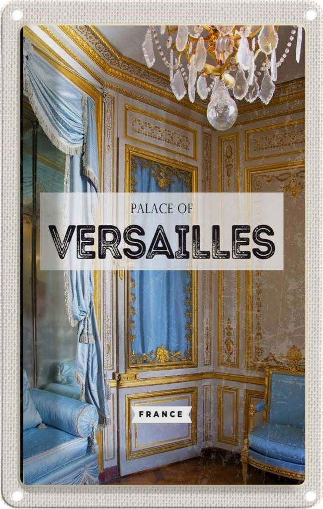 [LA-1781925] Blechschild 18x12 cm Palace of Versailles France Reiseziel Bildmotiv Reisemotiv Abenteuer Reisen Urlaub
